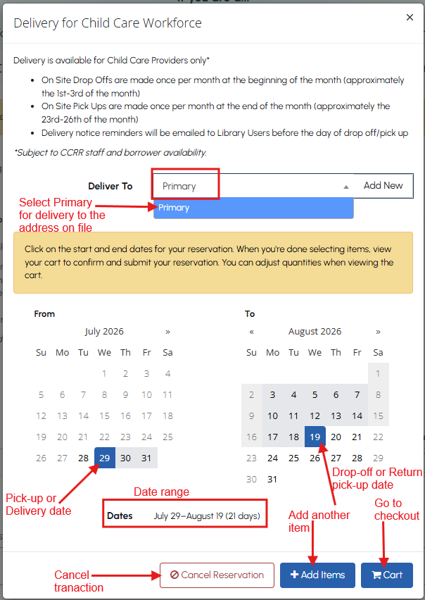 Reservation details